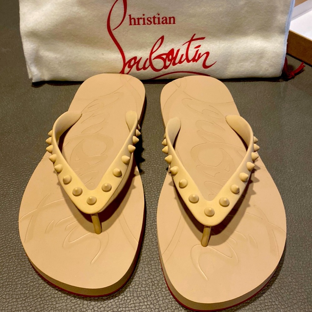 Christian Louboutin Loubi Flip Donna Flat Rubb